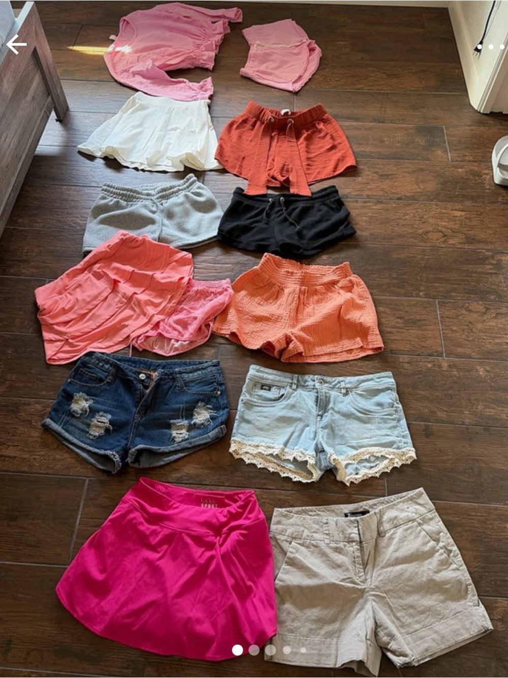 Mixed Women’s Shorts Bundle — Pink, Coral, Black, Denim & Cream